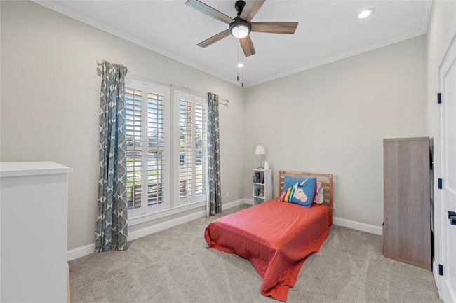 Bedroom featuring recessed lighting, carpet flooring, and crown molding | Image 15