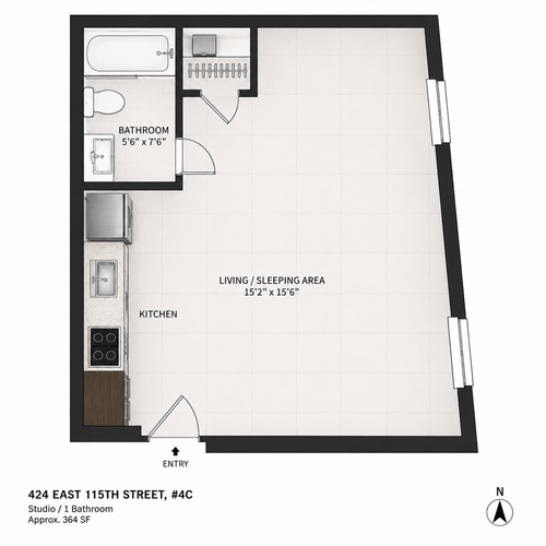 4c-424 E 115th St, New York, NY, 10029-1754 | Card Image