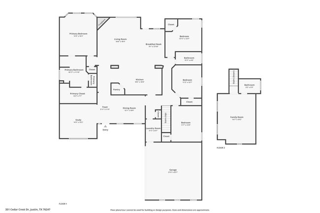 351 Cedar Crest Dr, House other with 4 bedrooms, 3 bathrooms and null parking in Justin TX | Image 40