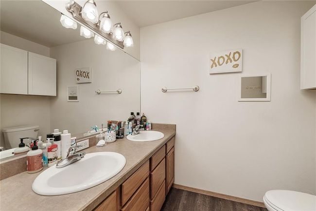 master bathroom with shower & linen closet | Image 15
