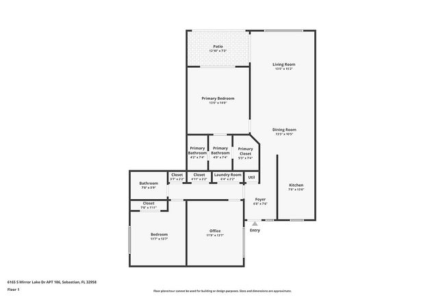 APT-106 - 6165 S Mirror Lake Dr, House attached with 3 bedrooms, 2 bathrooms and null parking in Sebastian FL | Image 35