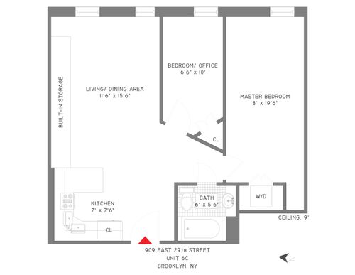 6g-909 E 29th St, Brooklyn, NY, 11210-3707 | Card Image