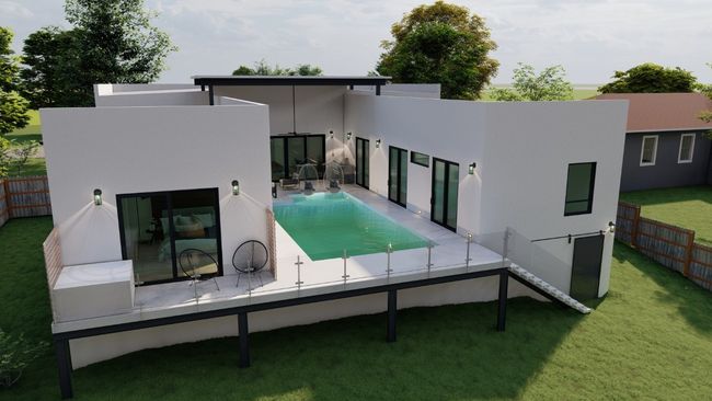 Rear view of property featuring a fenced backyard and stucco siding | Image 25