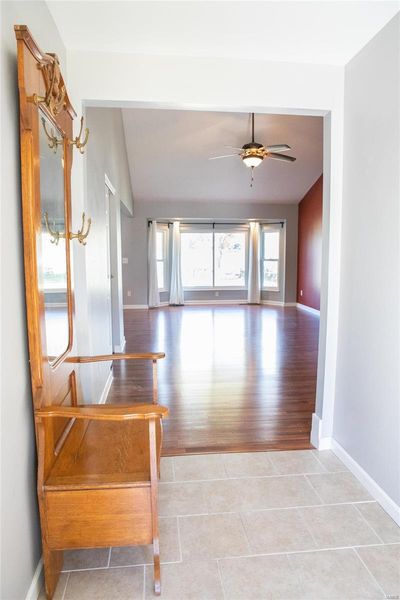 Unfurnished room featuring light hardwood / wood-style flooring and ceiling fan | Image 3