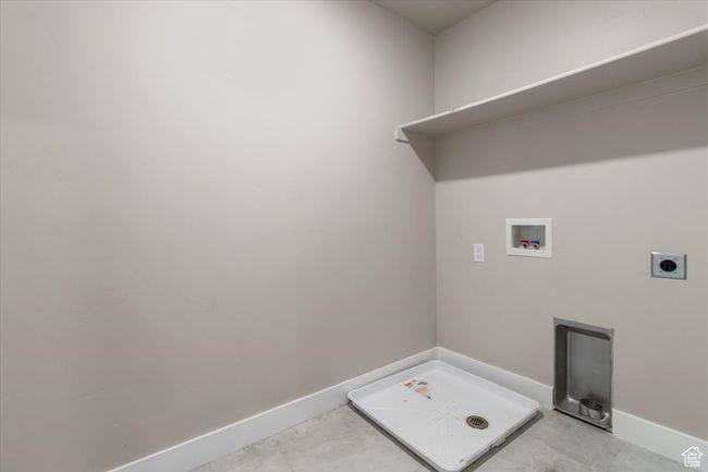 Laundry room with washer hookup, electric dryer hookup, and baseboards | Image 26