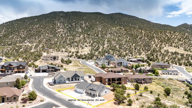 Aerial view of residential area with mountains | Image 59