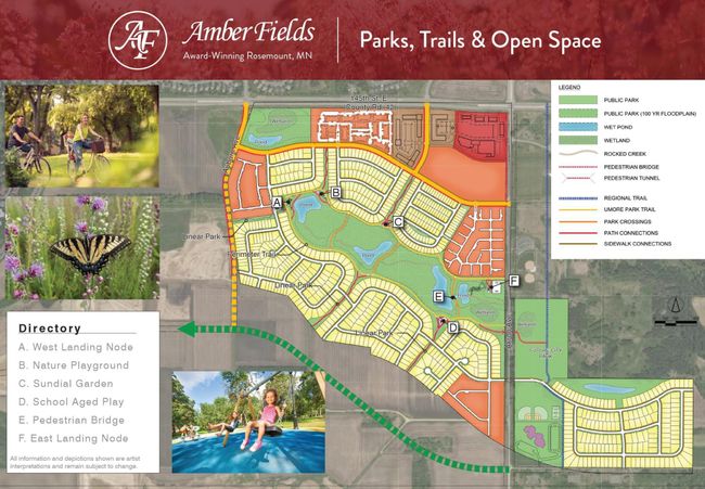 The inclusion of extensive parks, trails and open space are central in developing the Amber Fields Master Plan. | Image 17