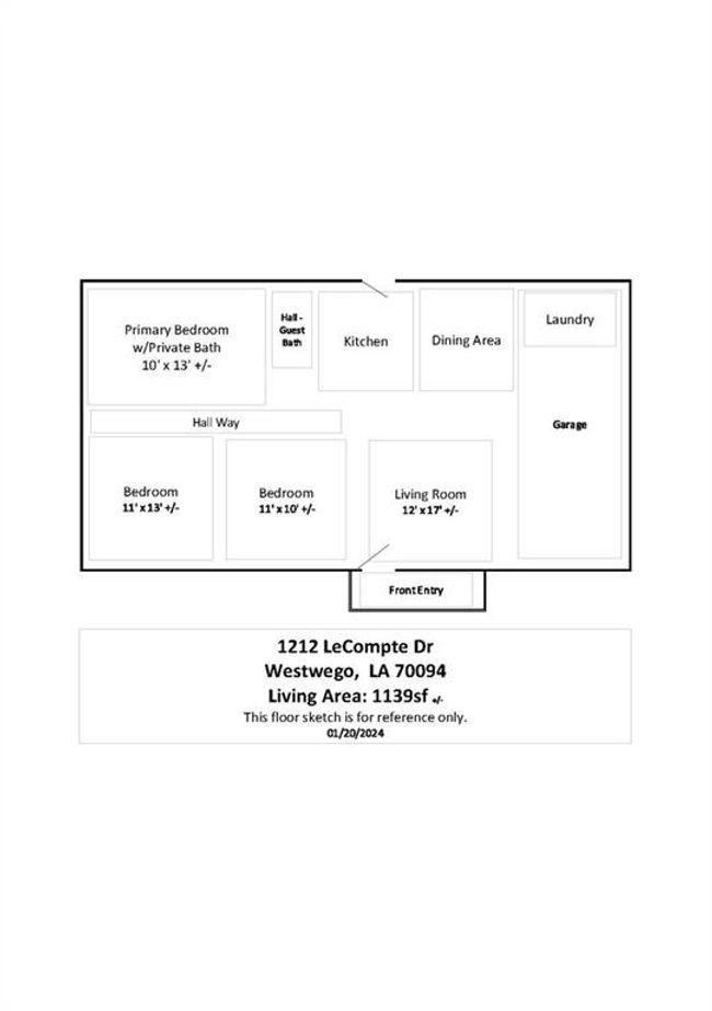 1212 Lecompte Dr, House other with 3 bedrooms, 2 bathrooms and null parking in Westwego LA | Image 27