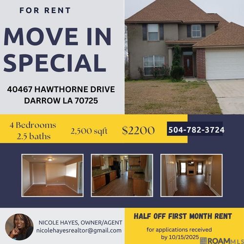 40467 Hawthorne Dr, Darrow, LA, 70725-2509 | Card Image