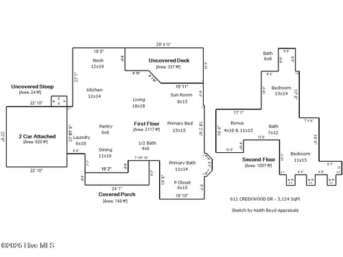 611 Creekwood Dr, Trent Woods, NC, 28562-7119 | Card Image