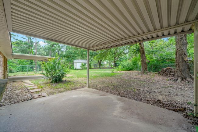 View of patio featuring a shed | Image 27