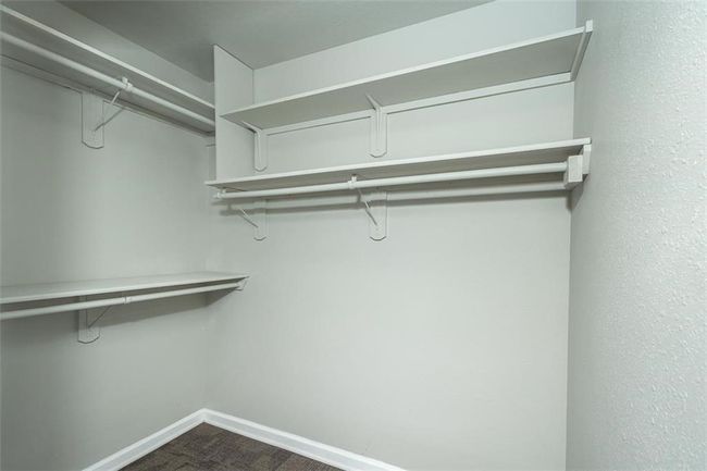 Spacious closet featuring dark wood-style flooring | Image 22