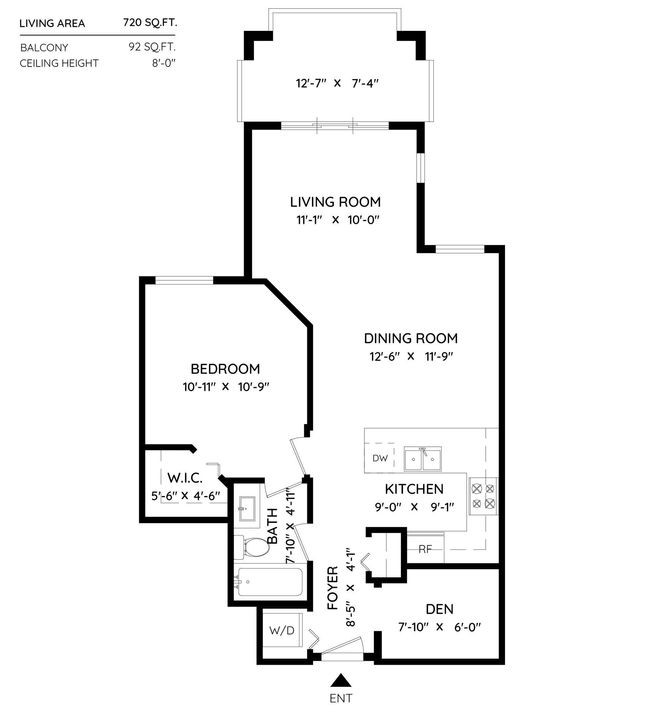 d108 - 8929 202 Street, Condo with 1 bedrooms, 1 bathrooms and 2 parking in Langley BC | Image 4