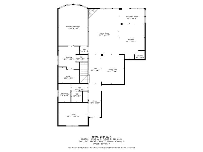 Spacious first floor featuring a well-designed layout with a large living room, modern kitchen with breakfast nook, and a formal dining area. Enjoy the comfort of a primary bedroom with ensuite and walk-in closet, plus the convenience of an office, laundry room, and pantry. | Image 42
