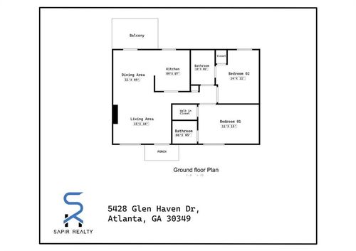 5428 Glen Haven Dr, Atlanta, GA, 30349-6481 | Card Image