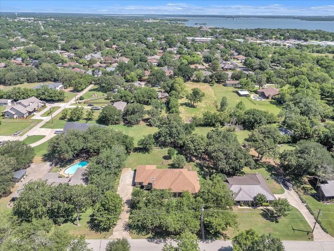 Aerial perspective of suburban area with a large body of water | Image 39