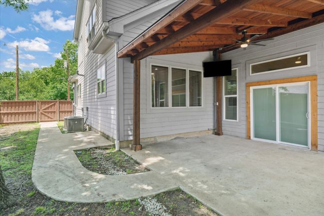 View of patio / terrace featuring ceiling fan and central air condition unit | Image 35