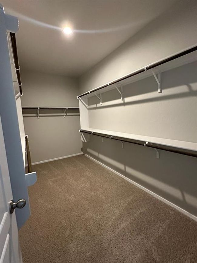 Spacious closet featuring dark carpet | Image 9