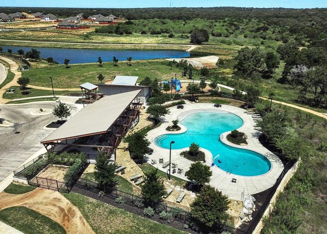 Aerial view of the community pool, playground and pavilion | Image 31