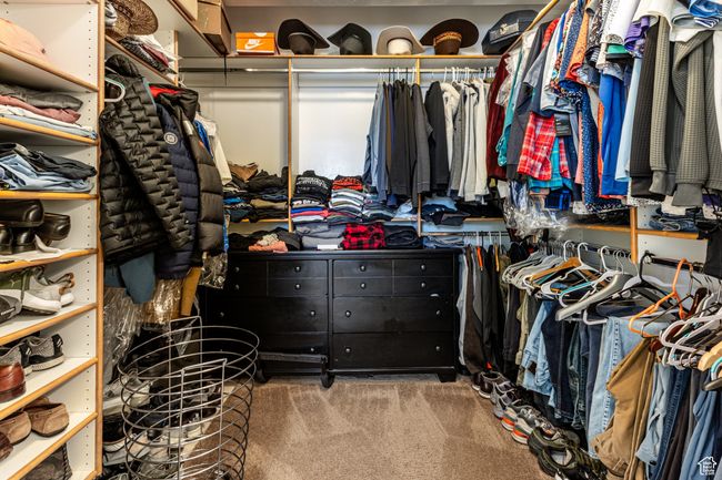 Spacious closet featuring carpet floors | Image 14