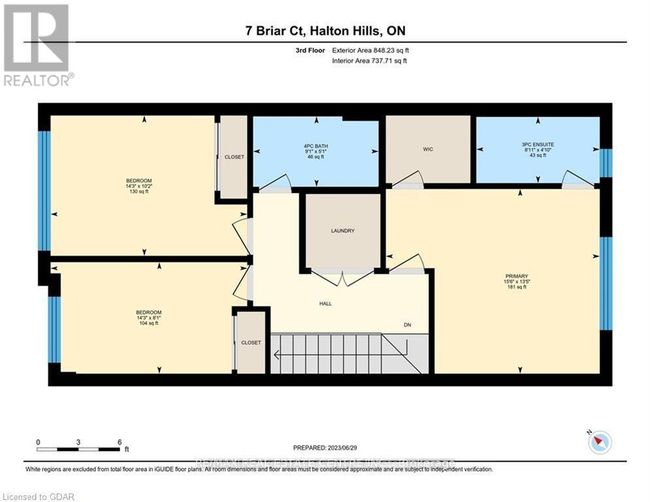 7 Briar Crt, Townhouse with 3 bedrooms, 4 bathrooms and 3 parking in Georgetown ON | Image 47