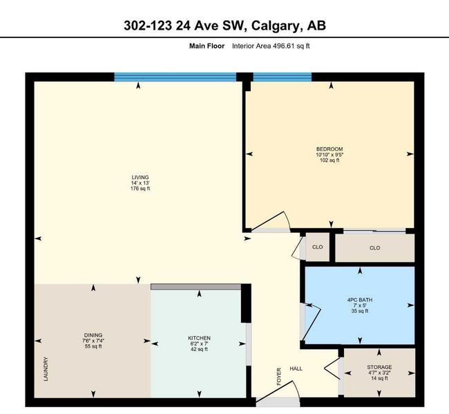 302 - 123 24 Ave Sw, Condo with 1 bedrooms, 1 bathrooms and 1 parking in Calgary AB | Image 26