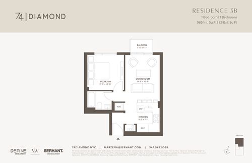 3b-74 Diamond Street, New York City, NY, 11222 | Card Image