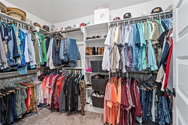 Spacious closet featuring carpet | Image 24