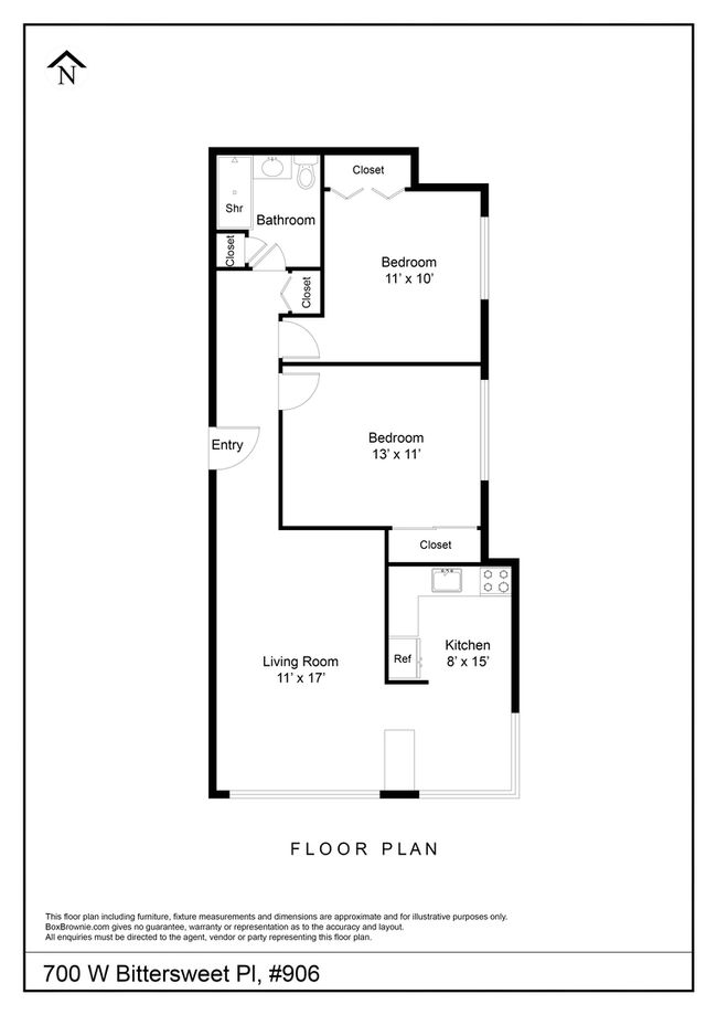 APT-906 - 700 W Bittersweet Pl, Condo with 2 bedrooms, 1 bathrooms and 2 parking in CHICAGO IL | Image 13