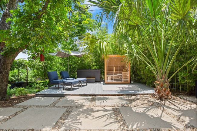 Wellness deck- right outside of the downstairs entertaining/guest quarters, this 6 person infared sauna and luxury cold plunge are being included with the home! | Image 33