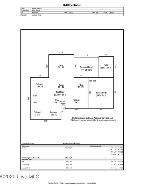 6117 Ibis Ln, New Bern, NC, 28560-7227 | Card Image