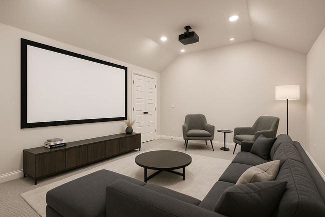Home theater media room. virtually staged | Image 12