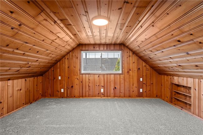 Bonus room with wood ceiling, lofted ceiling, and carpet floors | Image 30