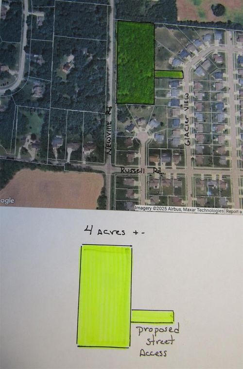 4 acres +- Glacier View Court, Janesville, WI, 53563 | Card Image