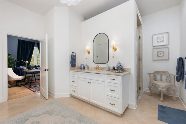 Primary en suite with walk-in shower and easy access to the office area. | Image 14