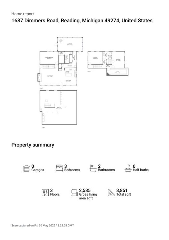 1687 Dimmers Rd, House other with 3 bedrooms, 3 bathrooms and null parking in Reading MI | Image 58