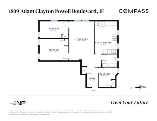 1f-1809 Adam Clayton Powell Jr Blvd, New York, NY, 10026-3608 | Card Image