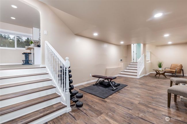 View of basement and stairs to the kitchen from basement | Image 15
