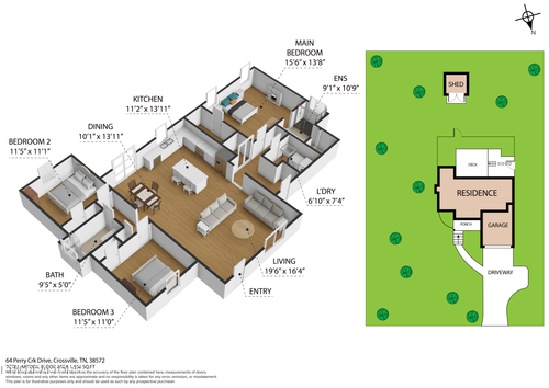 64 Perry Creek Dr, Crossville, TN, 38572-1510 | Card Image