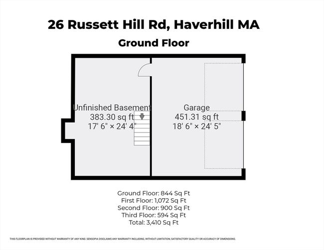 26 Russett Hill Rd, House other with 5 bedrooms, 3 bathrooms and 4 parking in Haverhill MA | Image 22