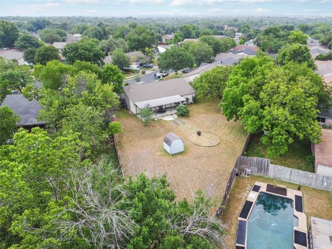 Aerial view featuring large backyard, perfect for a pool, fire pit, garden or possible ADU. | Image 31