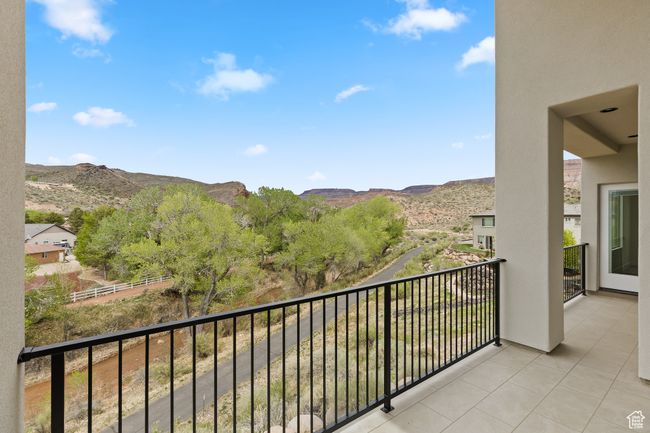 Balcony featuring a mountain view | Image 6