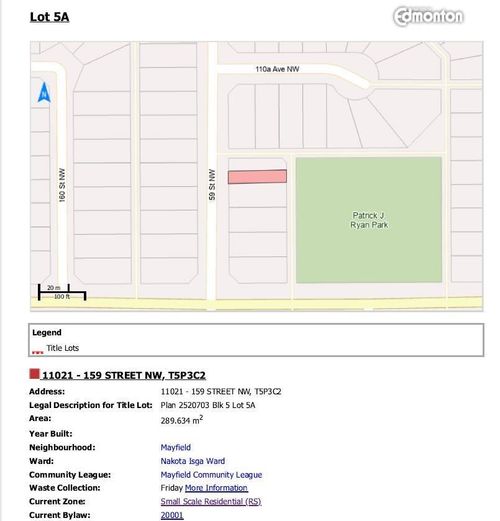 11021 159 St Nw, Edmonton, AB, T5P3C2 | Card Image