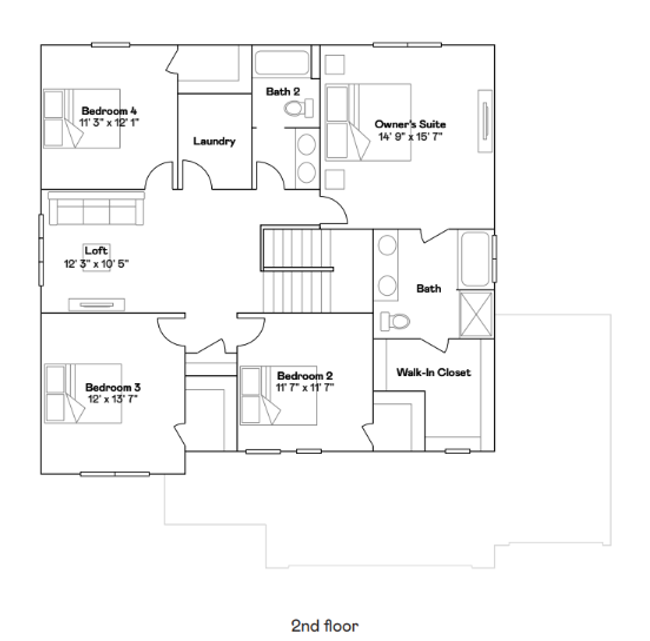 Lewis upper level floorplan. | Image 22