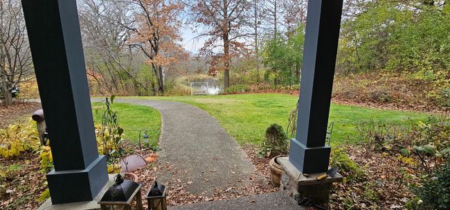 View from front entry towards large pond in fall. | Image 72