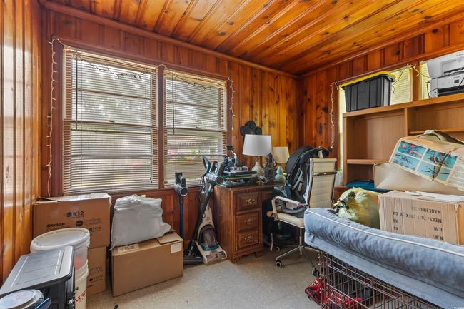 Office with wood walls and wooden ceiling | Image 35