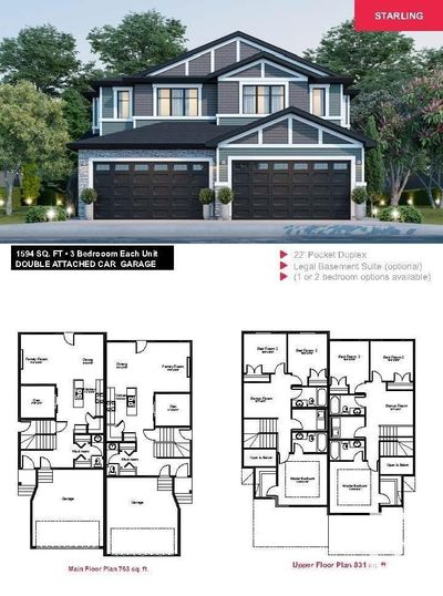 154 Starling Way, Home with 3 bedrooms, 3 bathrooms and 4 parking in Fort Saskatchewan AB | Image 2