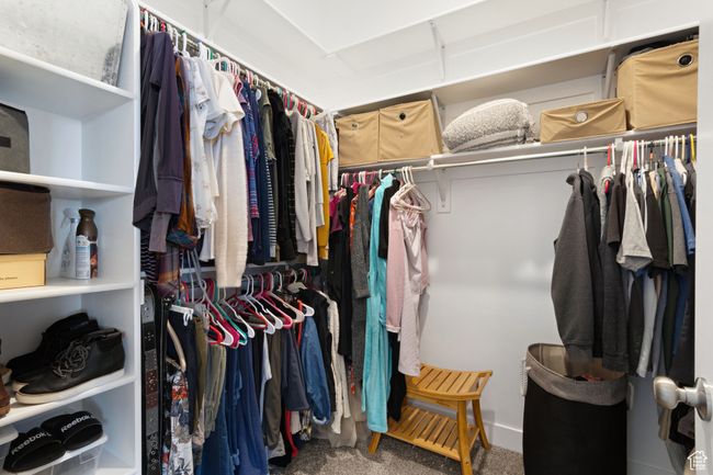 Spacious closet featuring carpet | Image 16