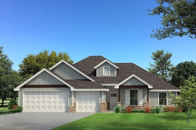 Craftsman inspired home with a shingled roof, an attached garage, board and batten siding, driveway, and a front yard | Image 5