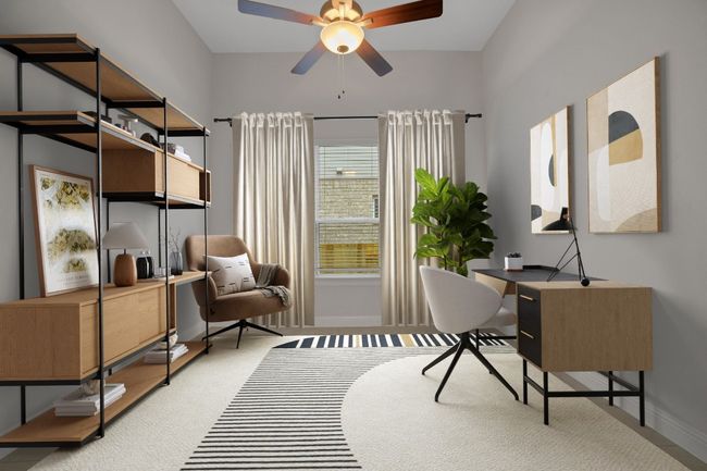 Private study or Office with rendered furniture staging. | Image 4